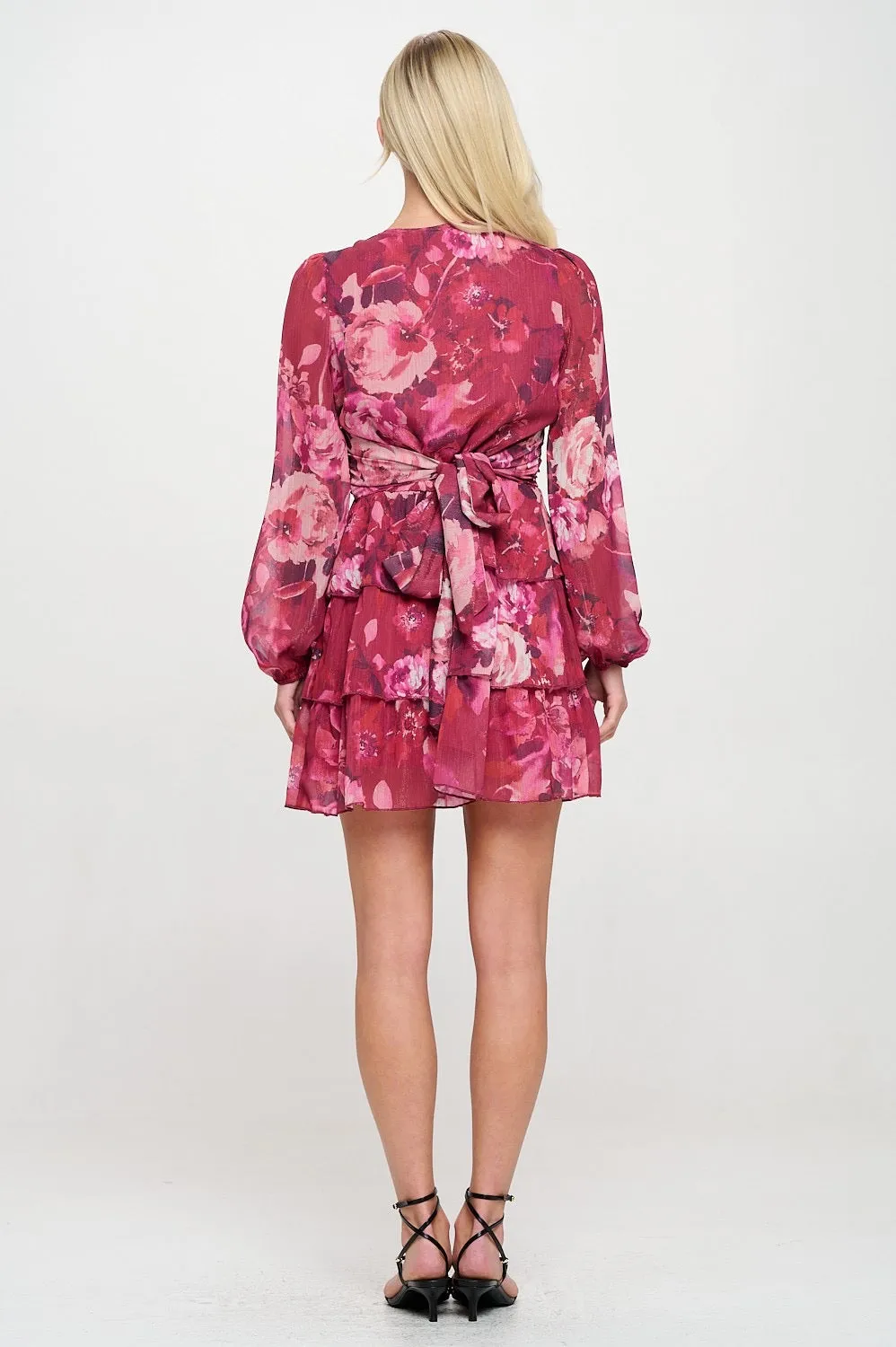 Wild Rose Ruffle Mini Dress