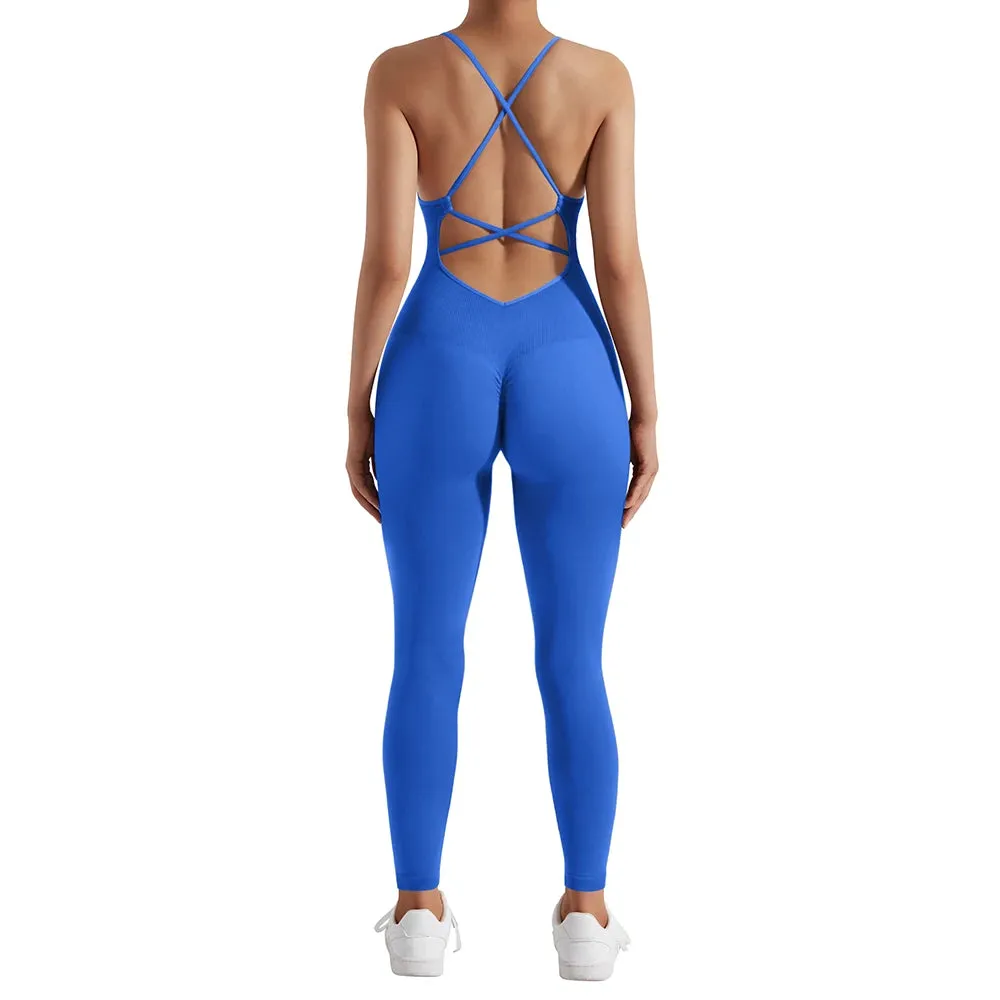 Women Jumpsuit Rompers Spring Summer Sleeveless Backless Bodycon