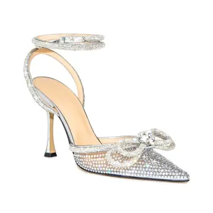 Women's Bling Double Bowknot High Heels Sandal