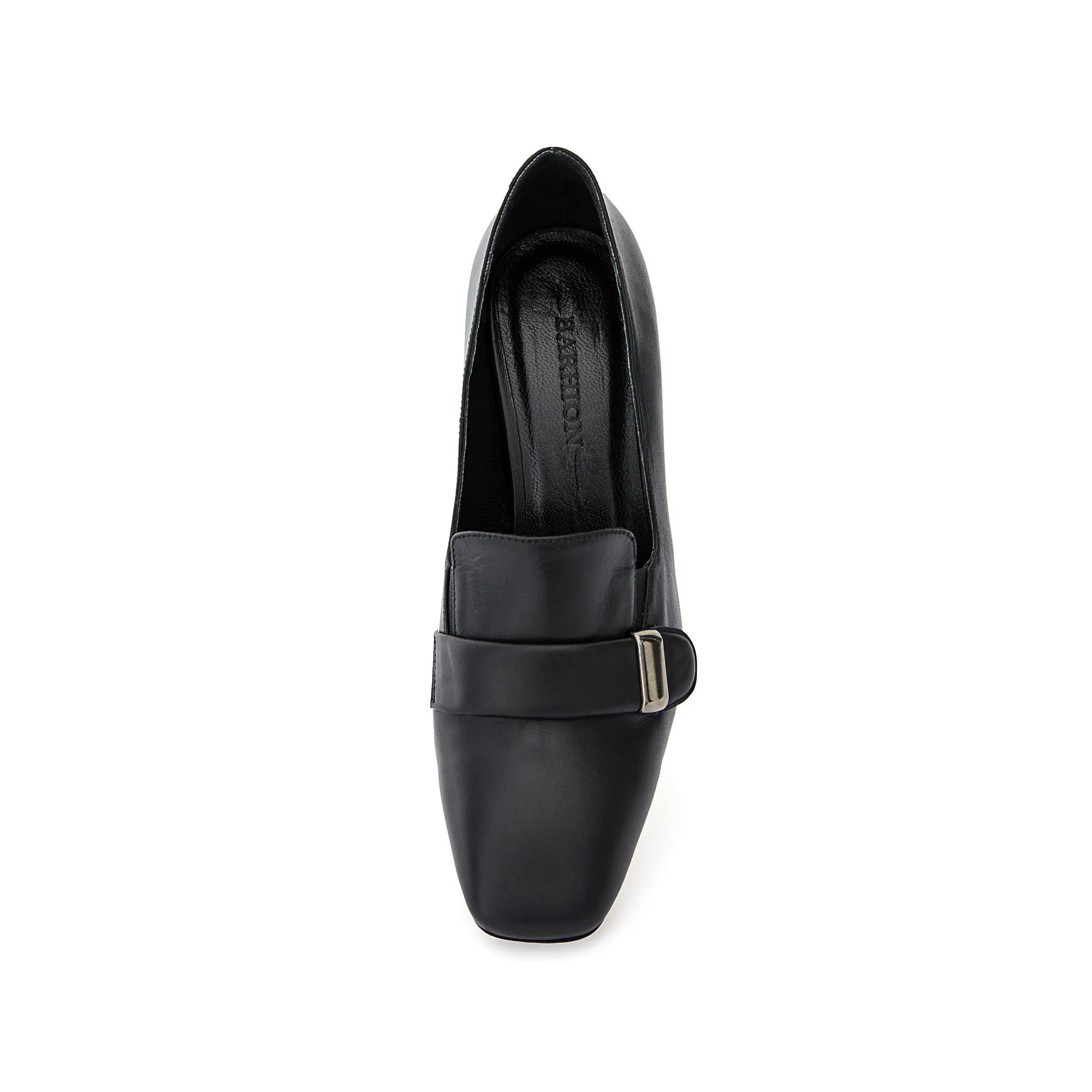 Women's Calf Leather Handmade Block Heels W1010