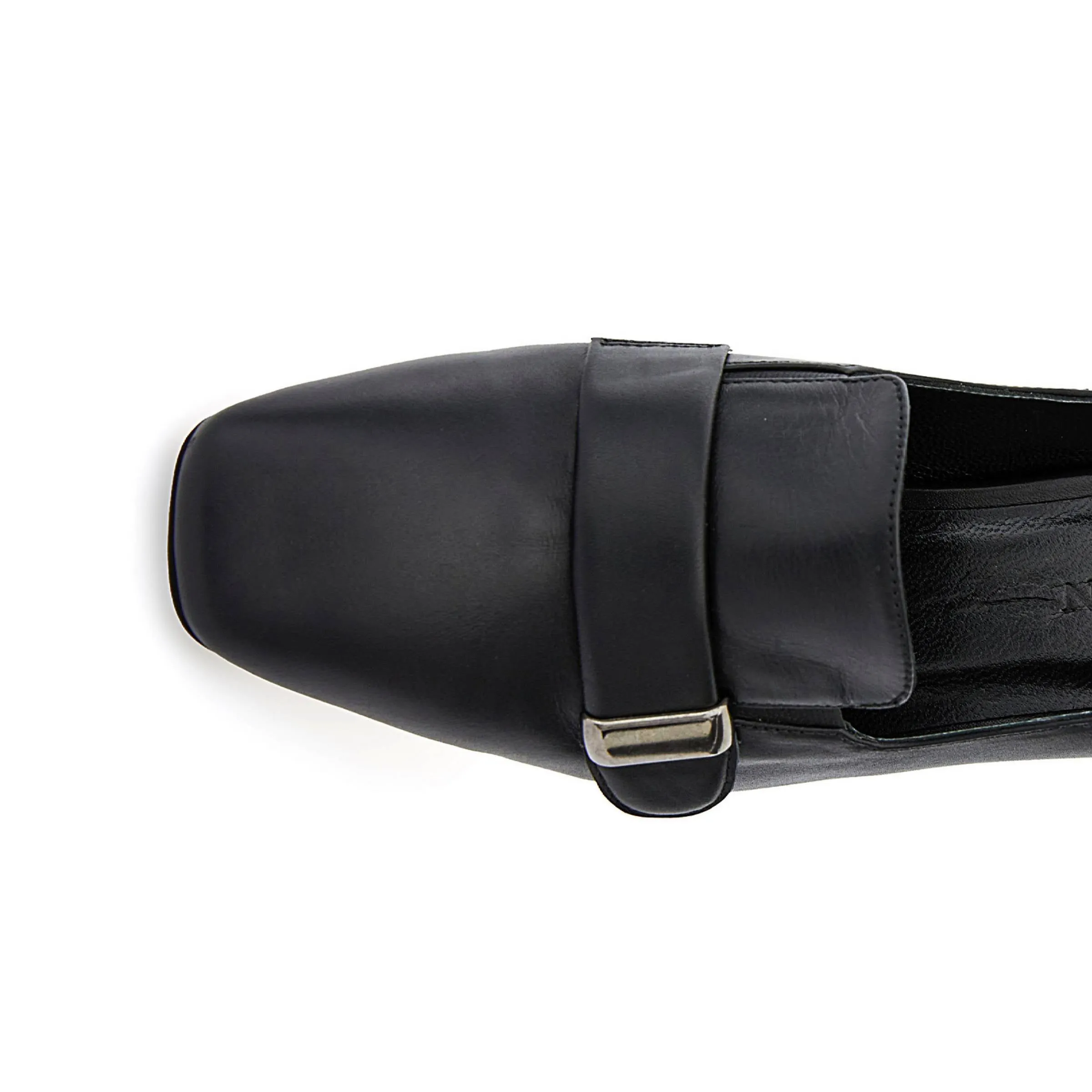 Women's Calf Leather Handmade Block Heels W1010