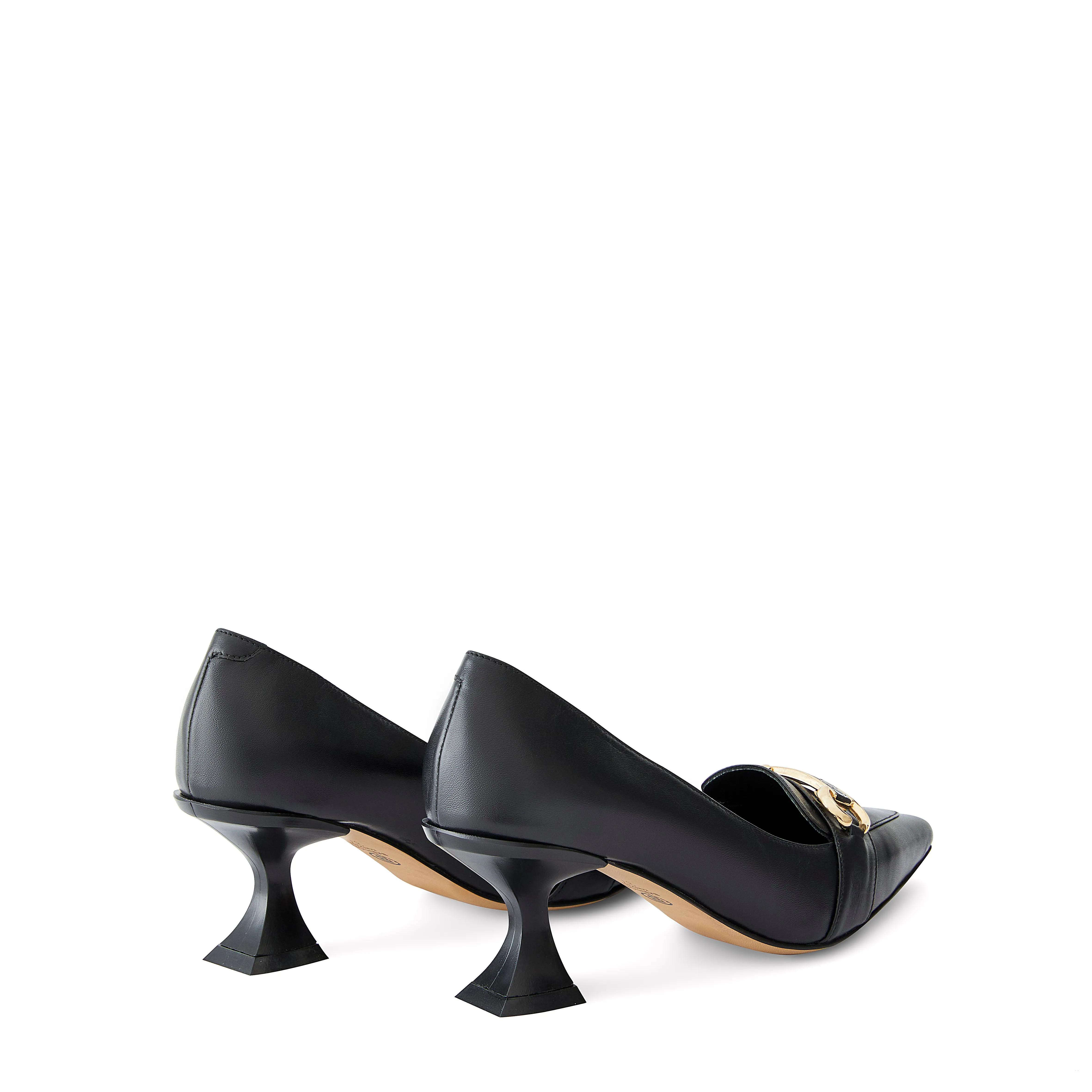 Women's Calf Leather Handmade Kitten Heels W2011