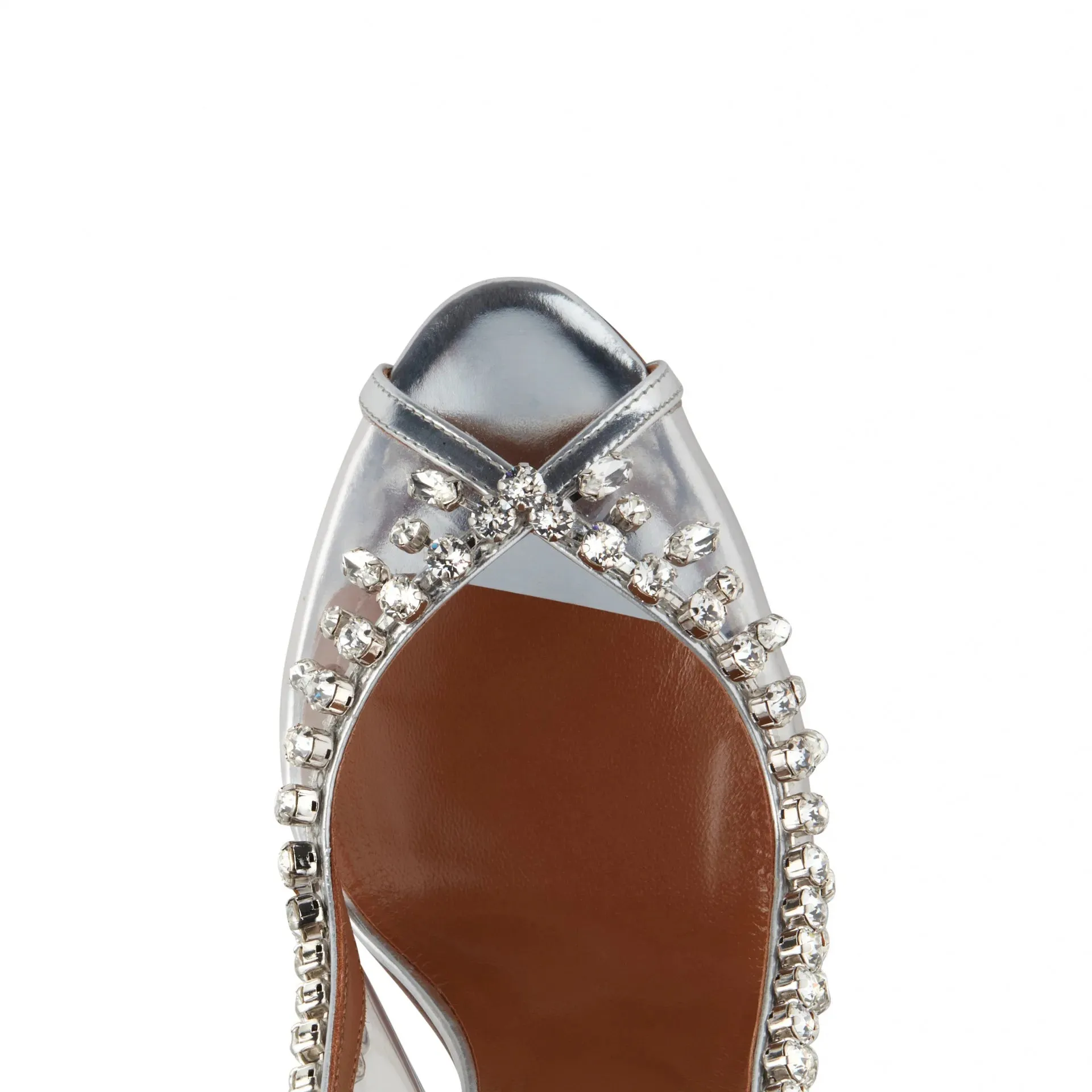 Women's Fish Mouth Open-heeled Chain Diamond High-heel Sandals