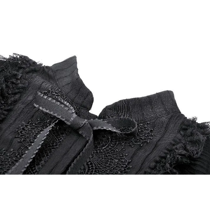 Women's Gothic Cheongsam Collar Ruffled Homecoming Dress
