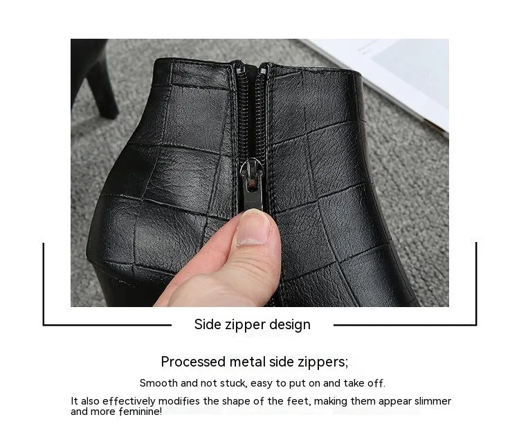 Women's Leather Martin Ankle Boots