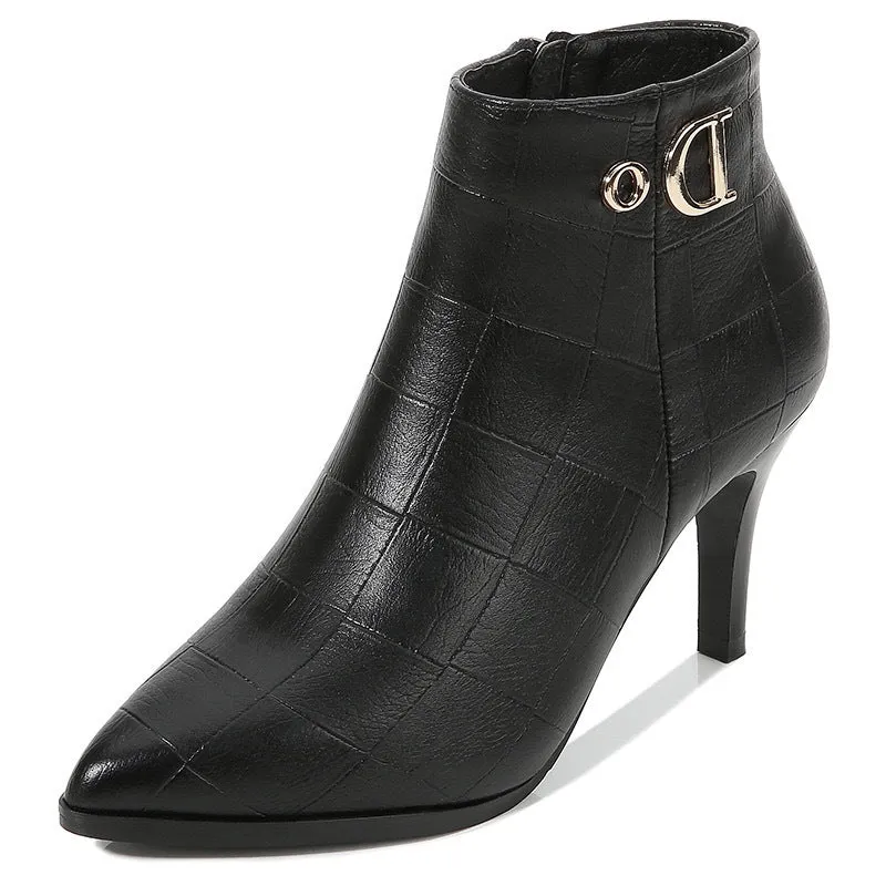 Women's Leather Martin Ankle Boots