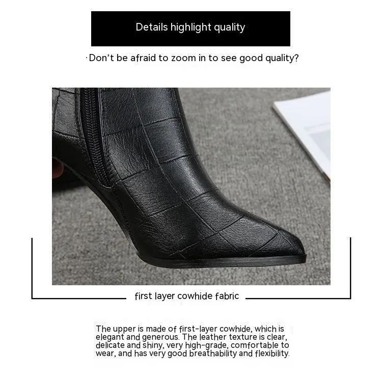 Women's Leather Martin Ankle Boots