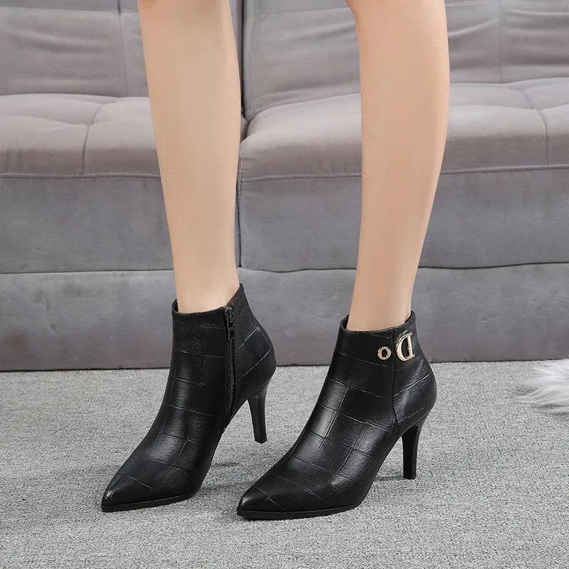 Women's Leather Martin Ankle Boots
