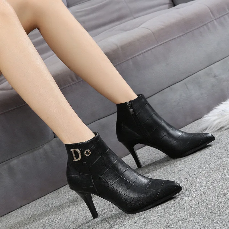 Women's Leather Martin Ankle Boots
