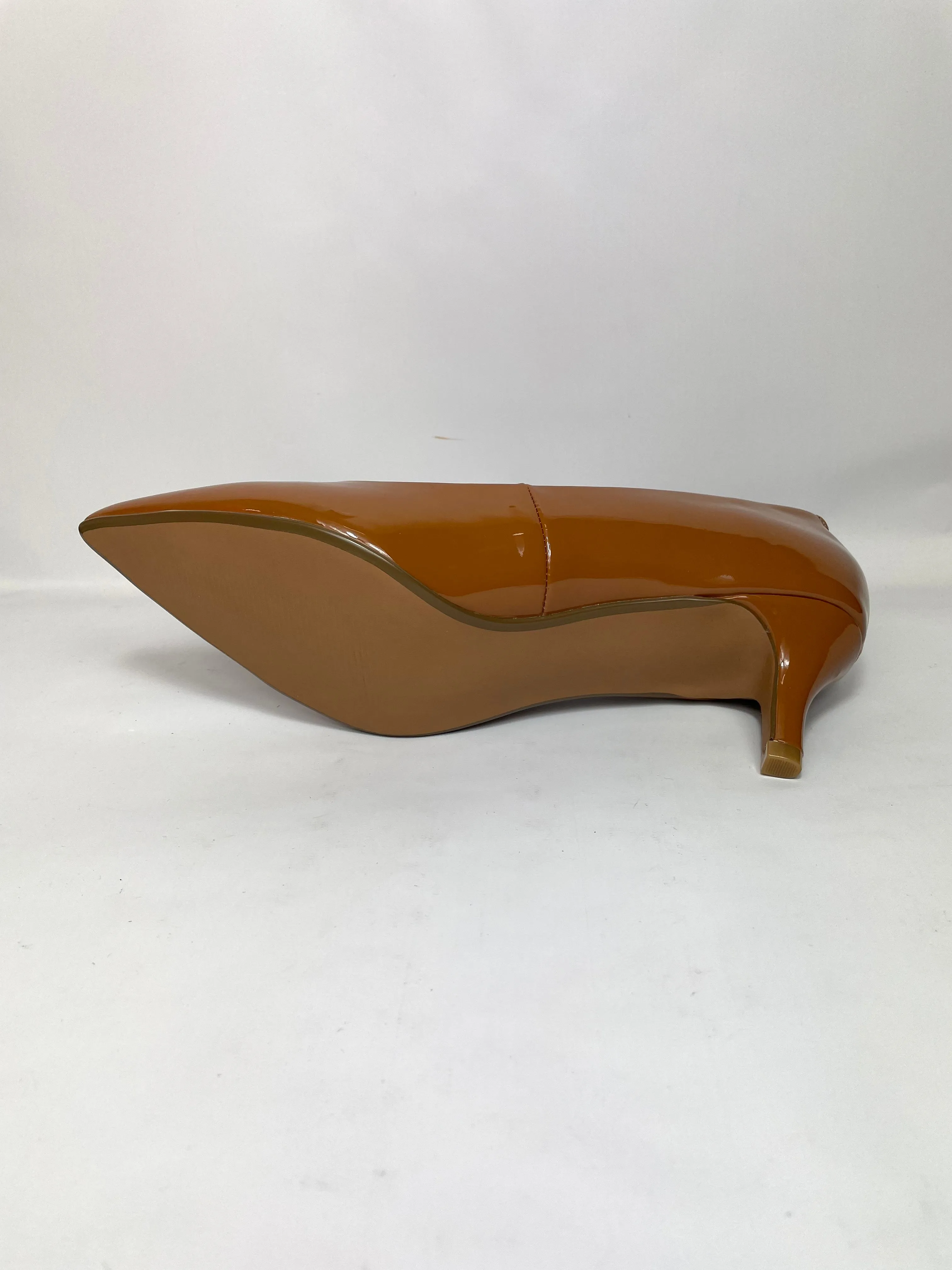 Women's Moda Low Heel D'Orsay Pointed Toe Pump Shoes in Brown UK 6 / EU 39