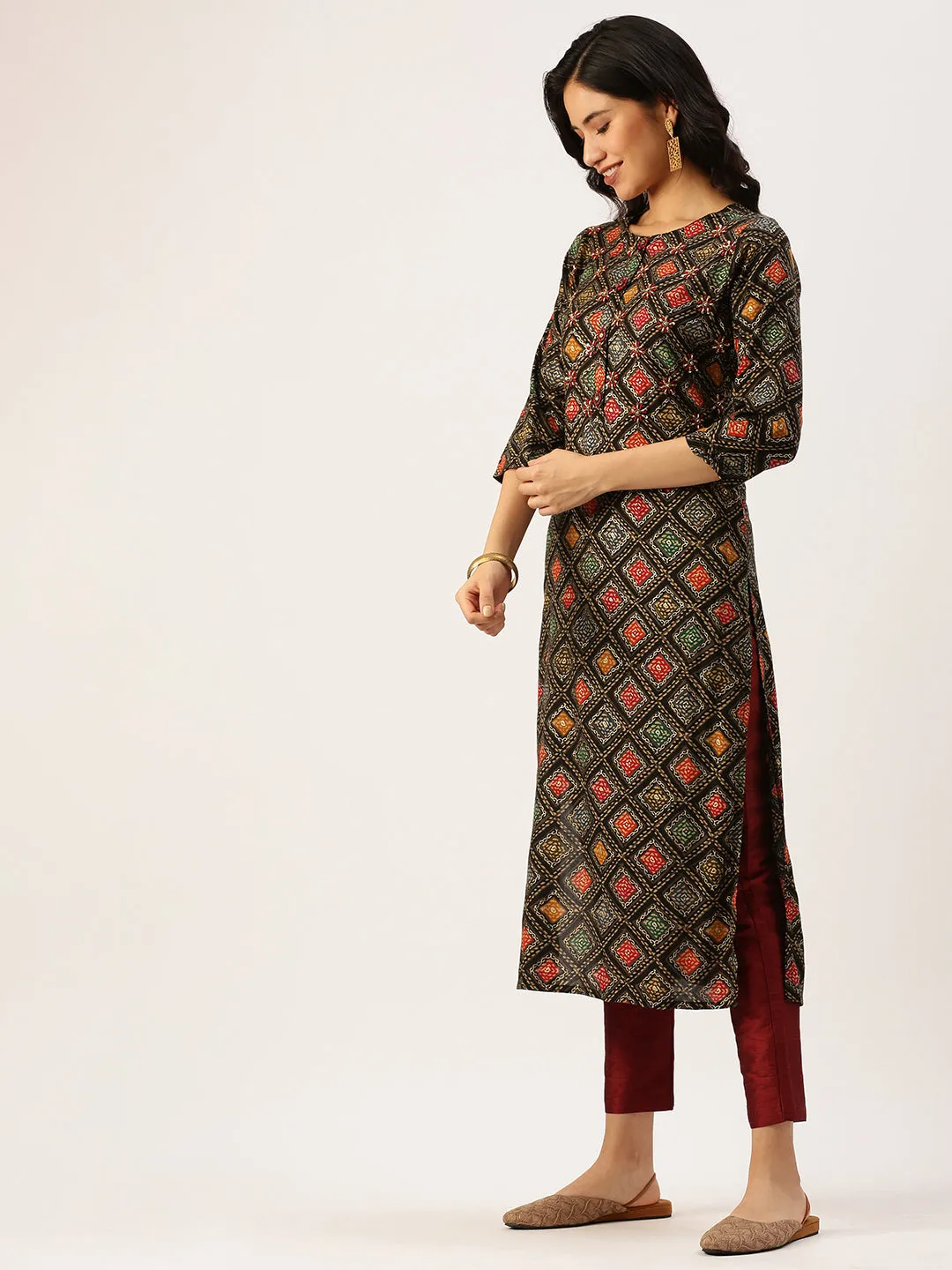 Women's Multi Printed Straight Kurtas