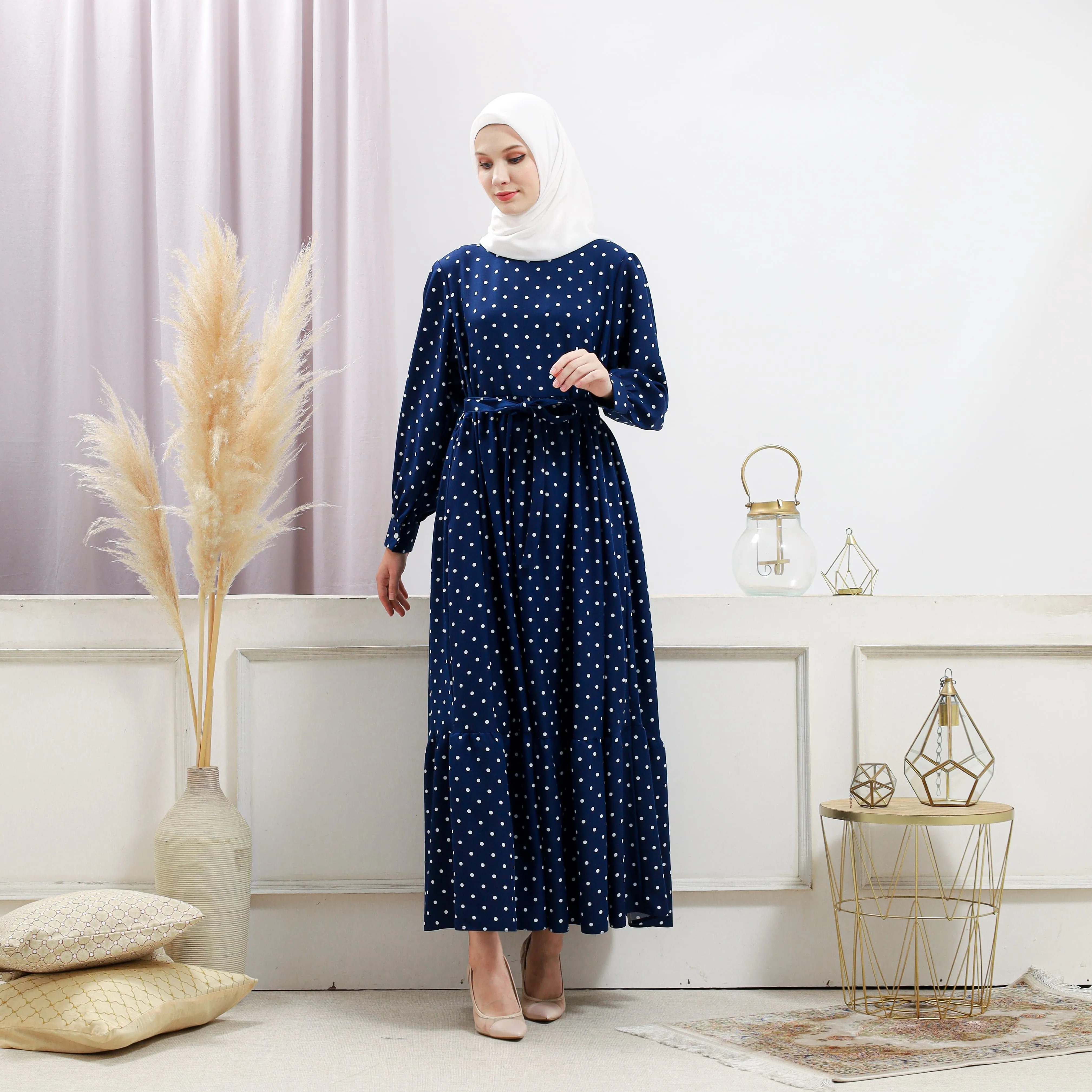 Women's Navy Polka Dot Dress