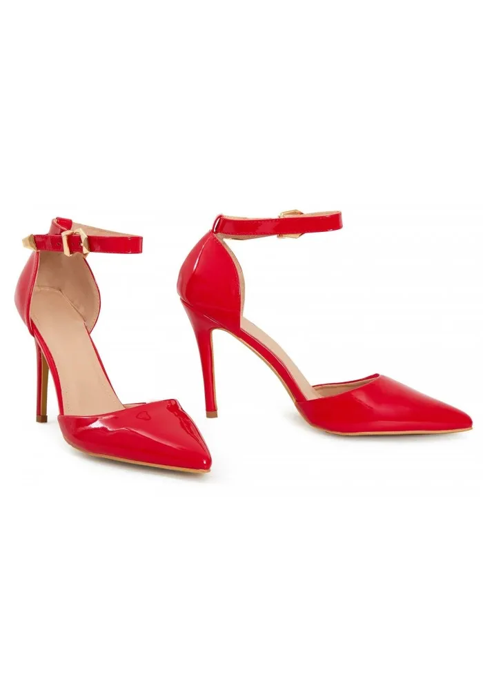 Women's Pointy Toe Stiletto Ankle Strape Court Shoes