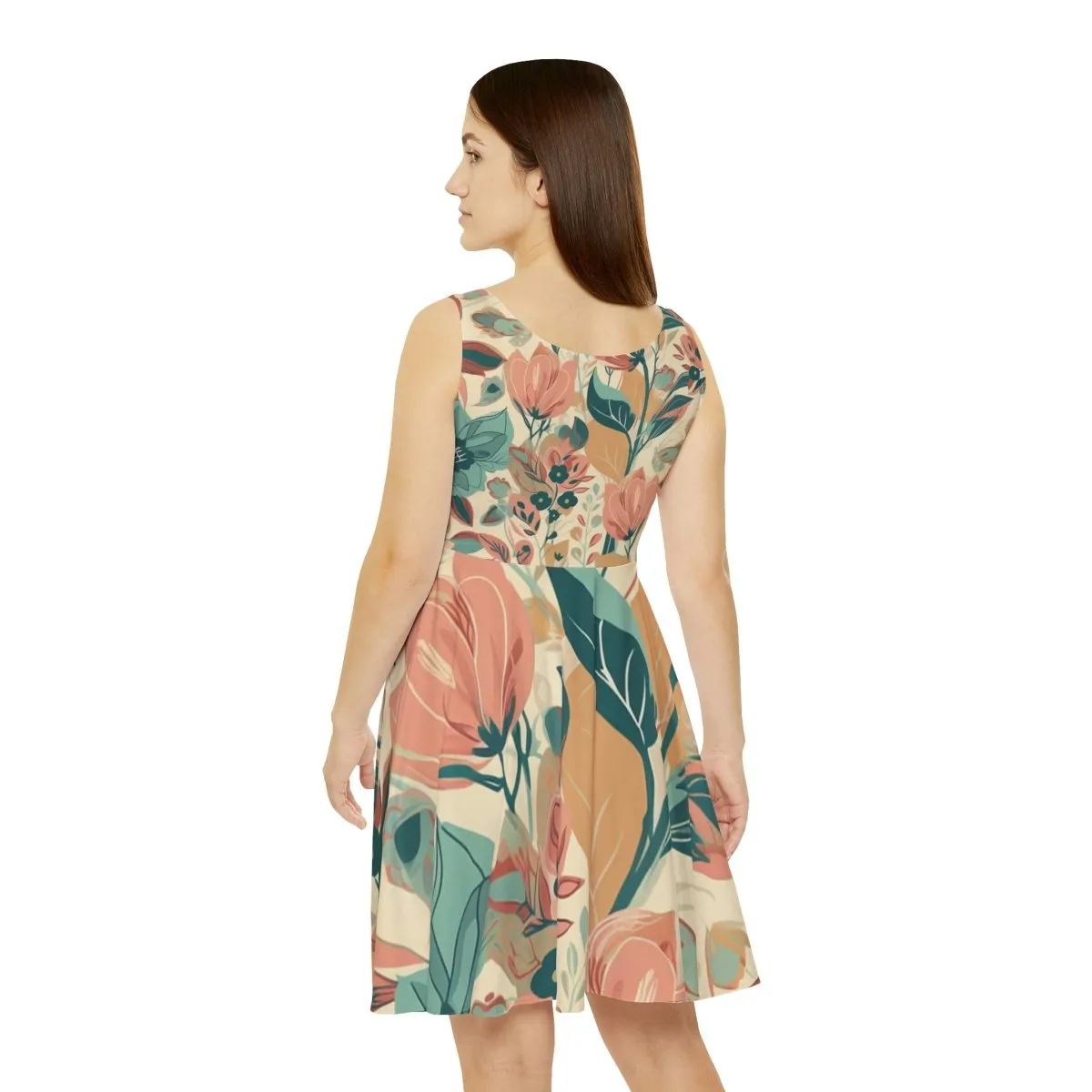 Women's Skater Dress with mid summer retro design