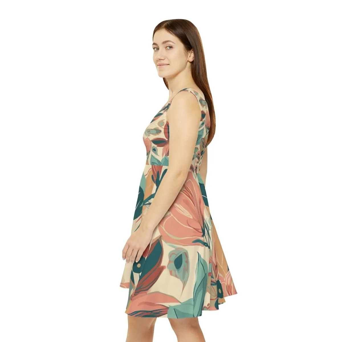 Women's Skater Dress with mid summer retro design