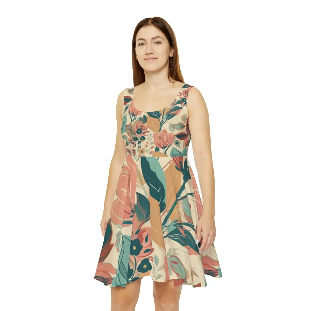 Women's Skater Dress with mid summer retro design