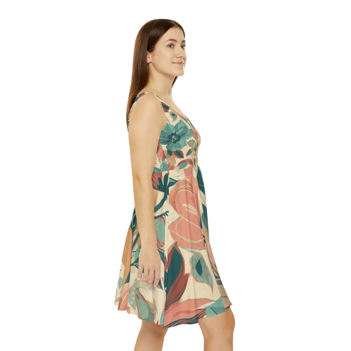 Women's Skater Dress with mid summer retro design