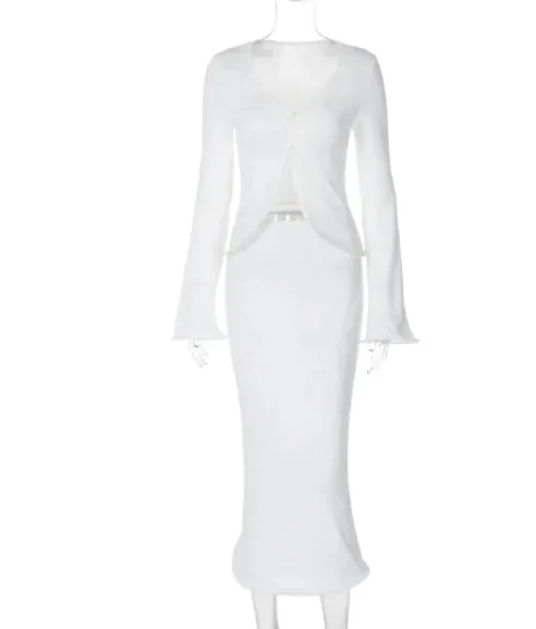 Women's Two Piece Outfit Skirt Set