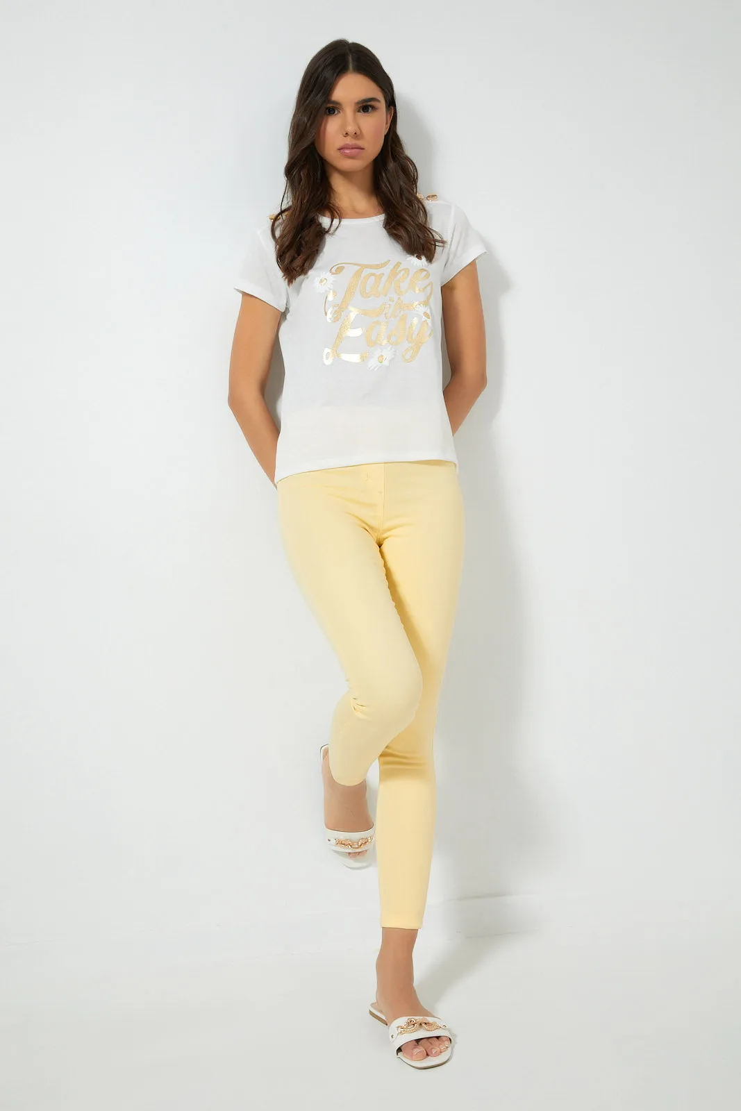 Yellow Skinny Jegging