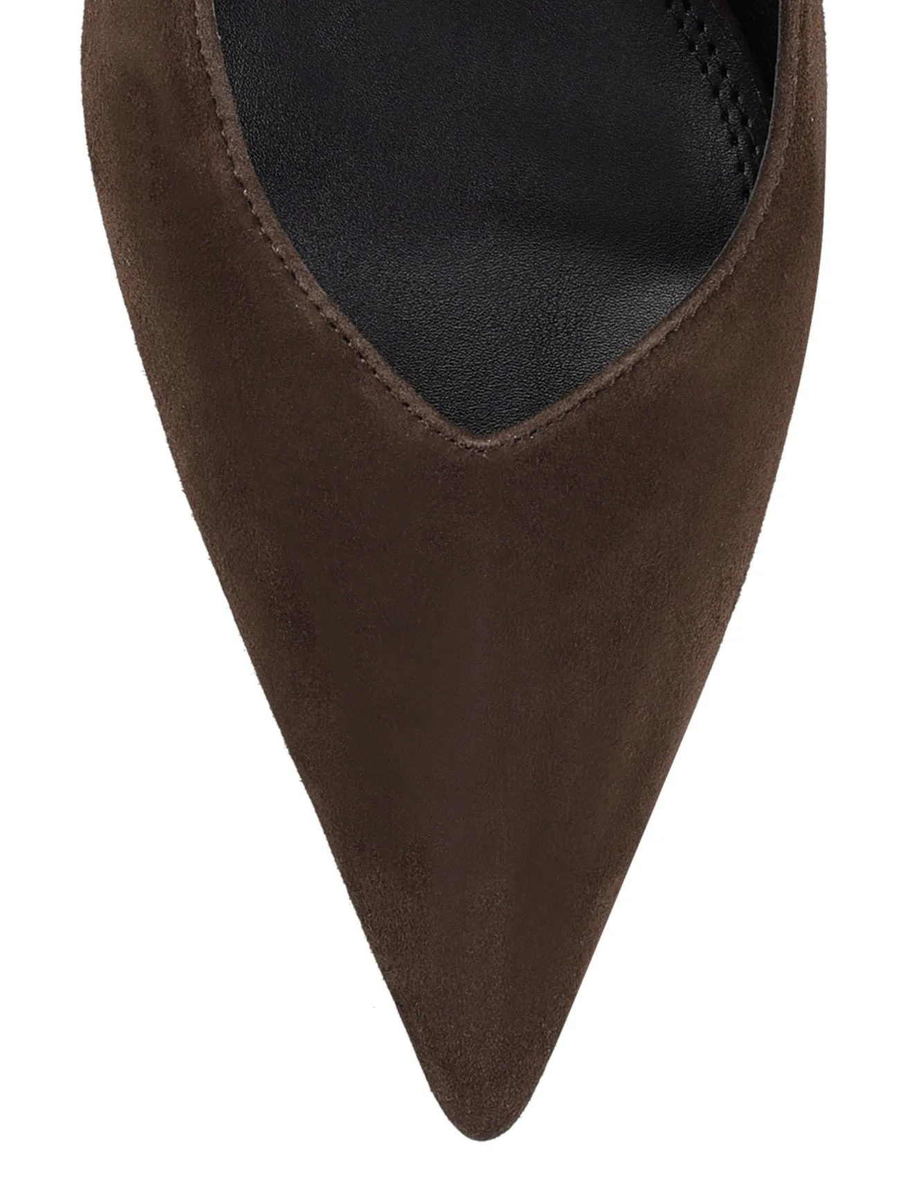 Yory Slingback Kitten Heels - Chocolate Brown Suede