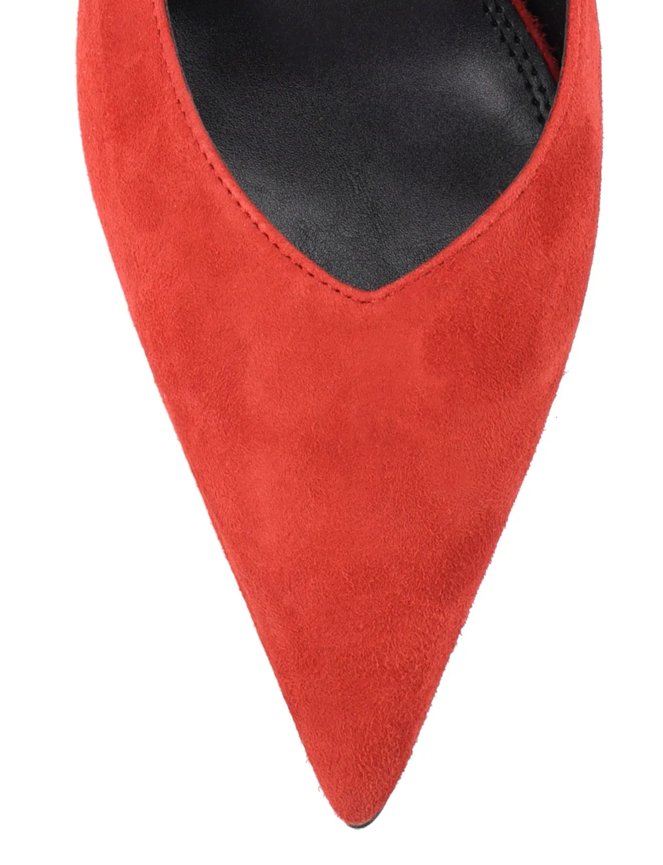 Yory Slingback Kitten Heels - Red Suede