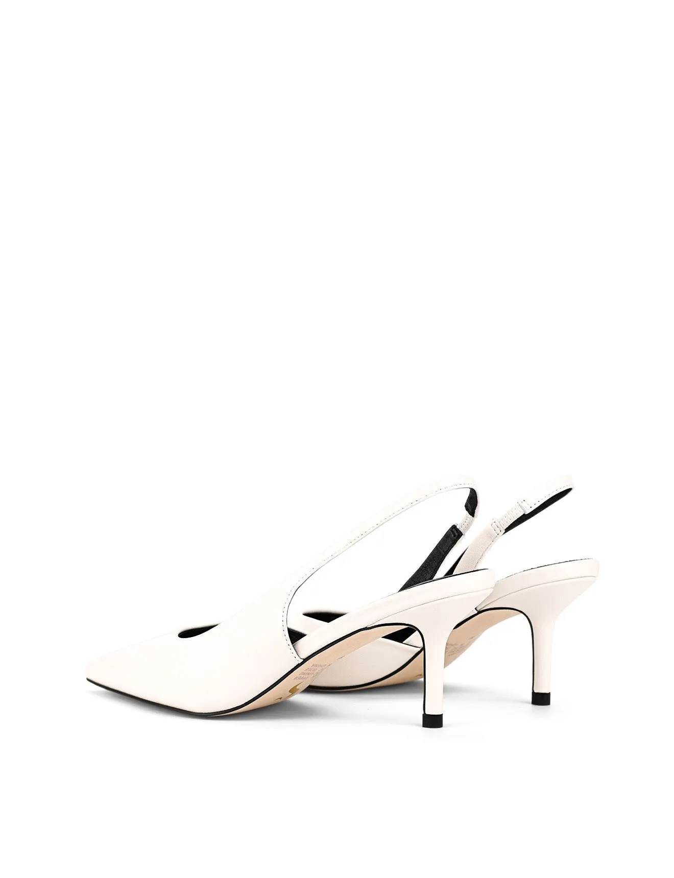 Yoselyn Dorsay Slingbacks - Chalk White Leather
