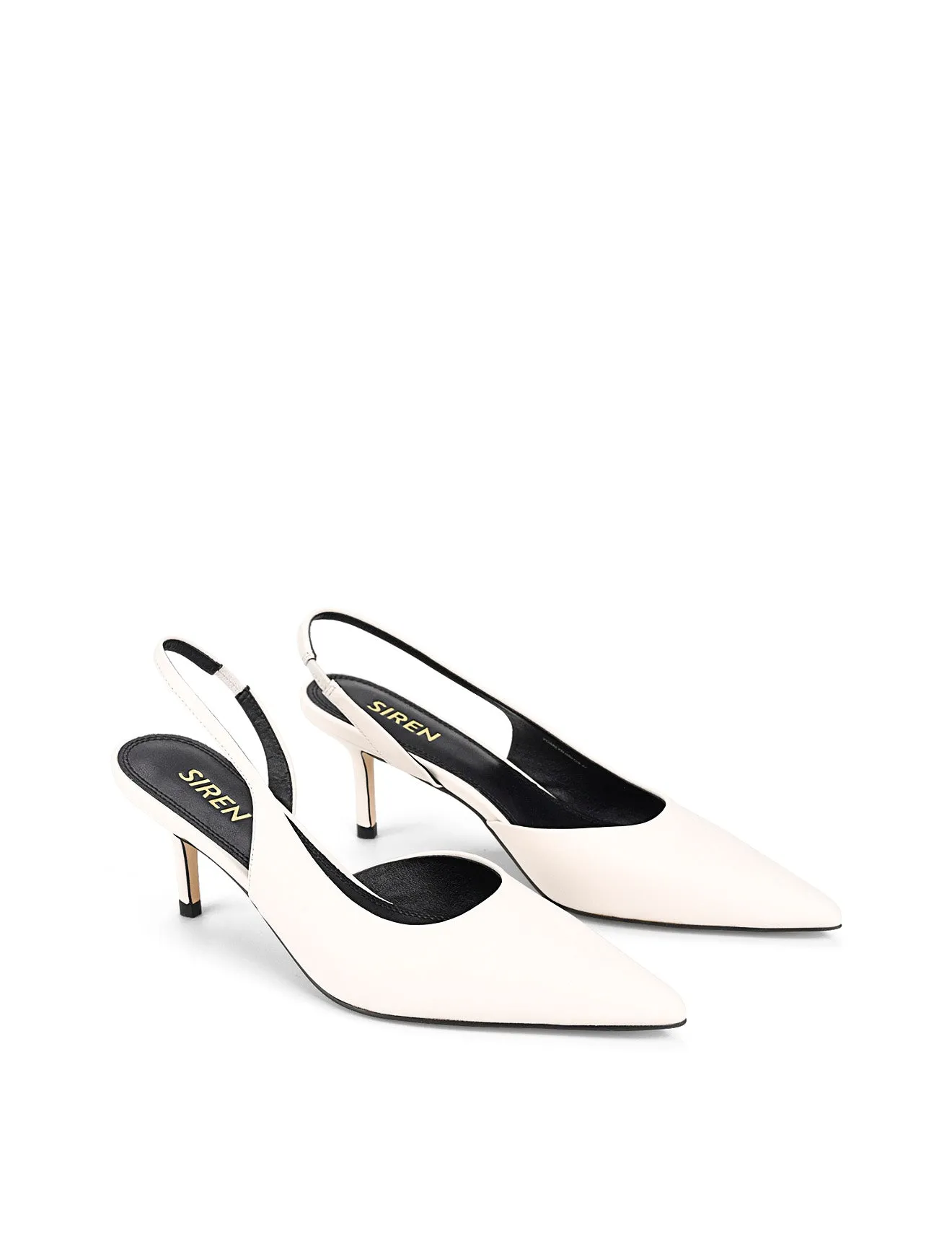 Yoselyn Dorsay Slingbacks - Chalk White Leather