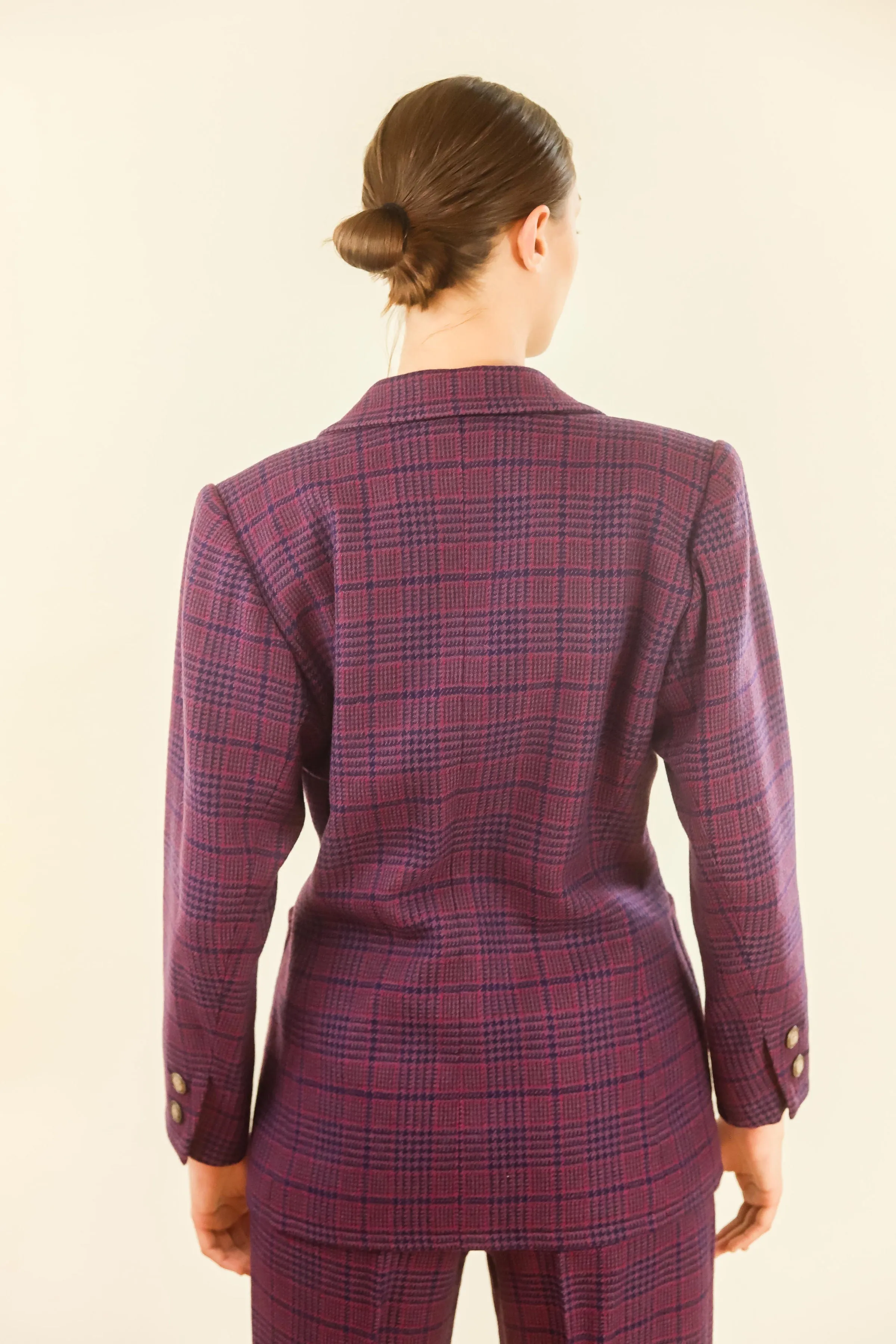 Yves Saint Laurent Wool Plaid Suit