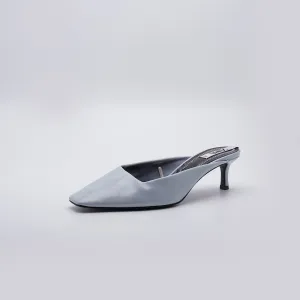ZARA Blue Square Toe Mid-Height Heel