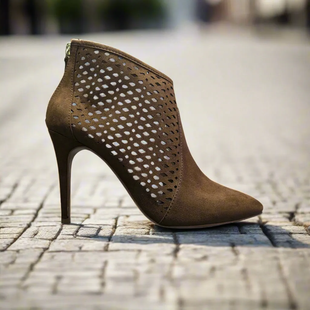 Zara Cut Work High Heel Ankle Boots Size EU 38 / UK 5 / US 7